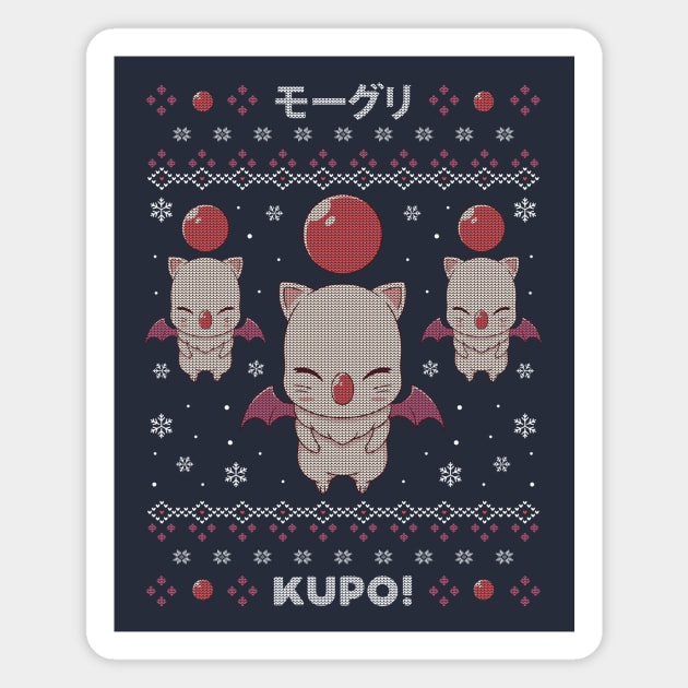 Moogle Kupo! Christmas Magnet by Alundrart